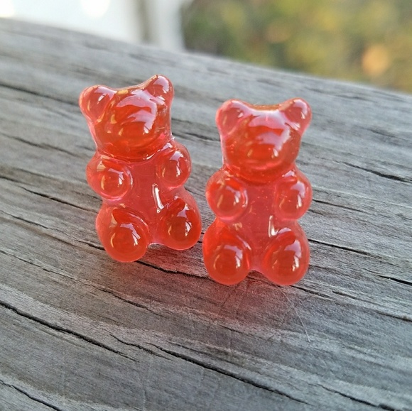 Jewelry - ❤️RED GUMMY BEAR STUD EARRINGS❤️🐻